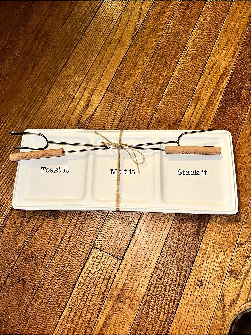Mud Pie S'mores Tray Set with Skewers